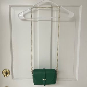 Pelle brand Italian leather green purse